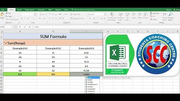 How to use Sum formula in Excel in Urdu Hindi   Class No 01