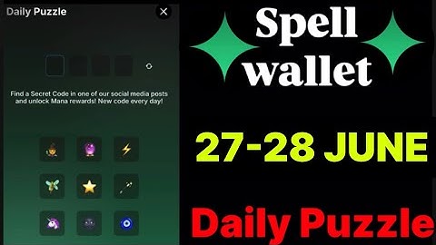 Spell wallet puzzle today 27 & 28 June | spell wallet daily puzzle | #spellwallet #combo |
