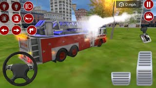 आग बुझाने वाली गाड़ी का गेम I  Real Fire Truck Driving Simulator Fire Fighting Android Gameplay screenshot 5