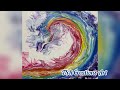 RAINBOW SWIPED WAVE. Kickoff of new series!! Fluid art techniques/acrylic pouring