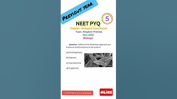 #neet #pyq #// 🌍biological classification previous year questions for neet//comment your answer