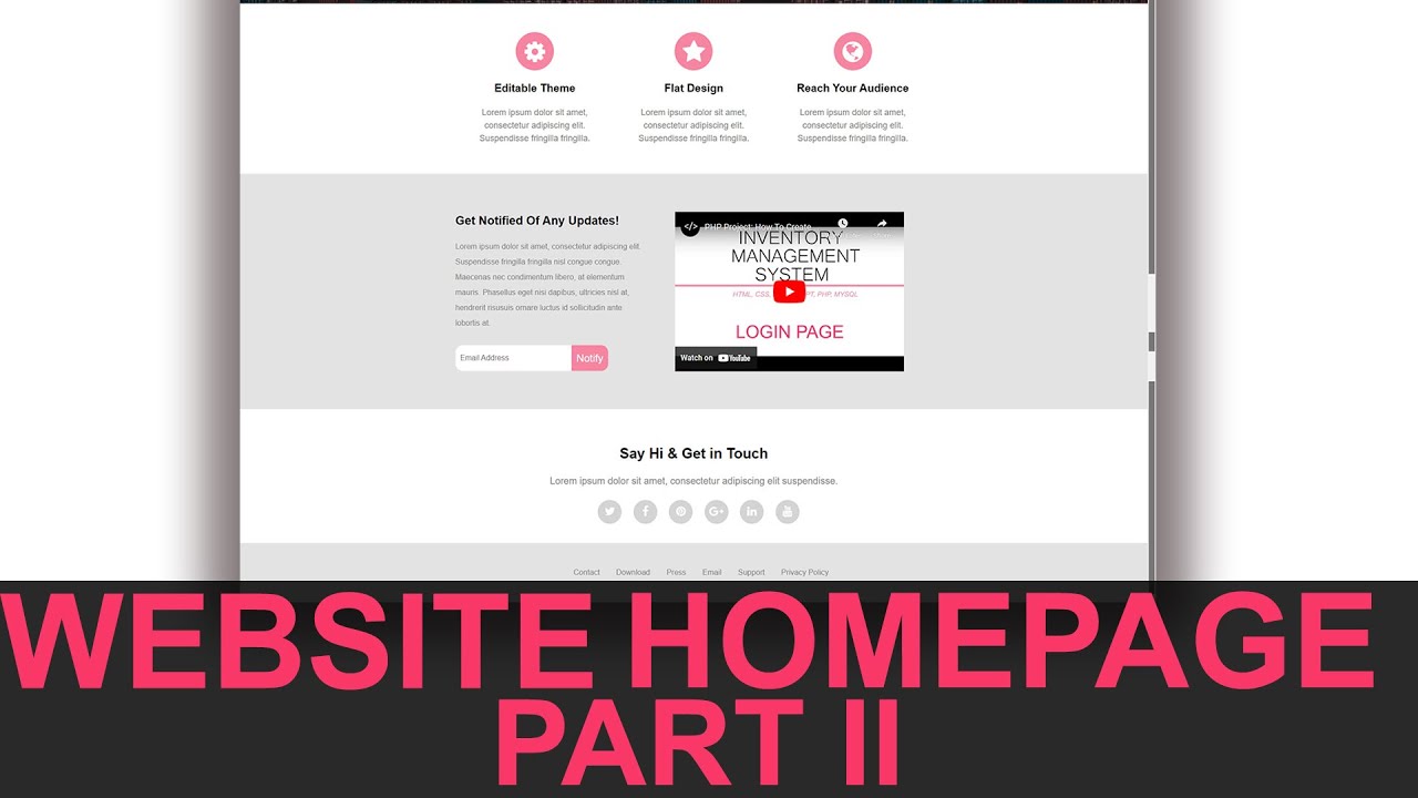 PHP PROJECT: How To Create Your First Website Homepage using HTML CSS ...