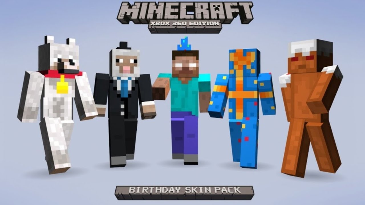 MINECRAFT XBOX EDITON FREE SKIN PACK | BIRTHDAY SKIN PACK