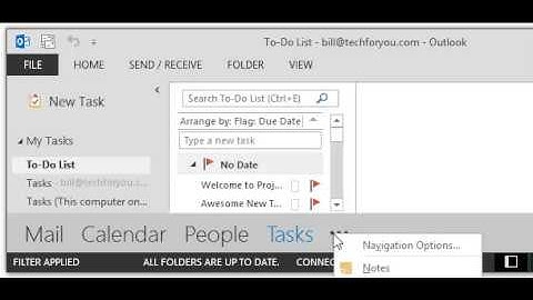 Outlook 2013 Navigation Bar - The New Way to Navigate in Outlook 2013