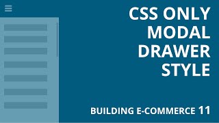Dialog drawer style with just HTML & CSS - e-commerce part 11
