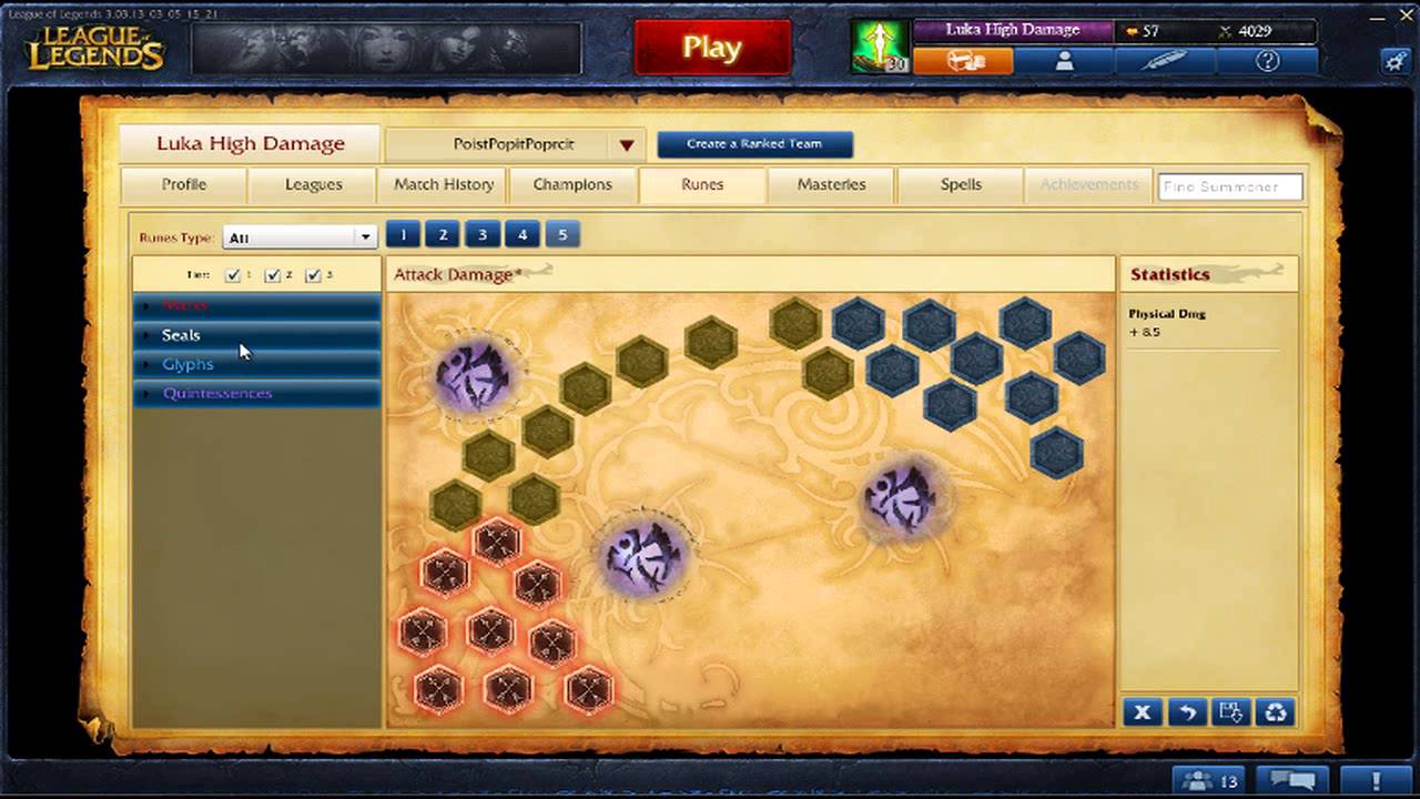 How to set Attack Damage Runes League of Legends YouTube