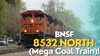 BNSF 8532 North Mega Coal Train (200 Sub Special)!