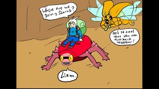 Art Timelapse - Adventure Time OCs Fan Comic - Scarab And The Bird Part 3