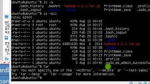 Webjjang Hadoop 03-02 하둡 1.2.1 설치와 StandAlone 모드로 실행하기(웹짱과 함께하는 하둡)