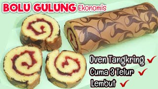 RESEP BOLU GULUNG 3 TELUR SUPER LEMBUT ANTI GAGAL