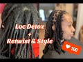 First Loc Detox in 5 Years | Two Strand Loc Knots On Long Locs | Oil + Water