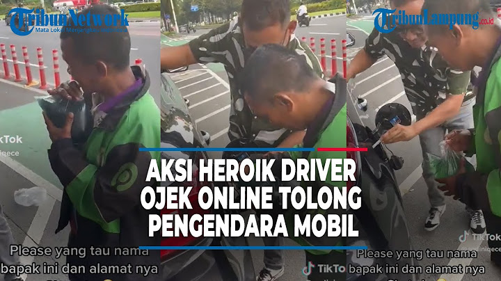 AKSI HEROIK DRIVER OJEK ONLINE TOLONG PENGENDARA MOBIL | @TRIBUNLAMPUNGNEWSVIDEO