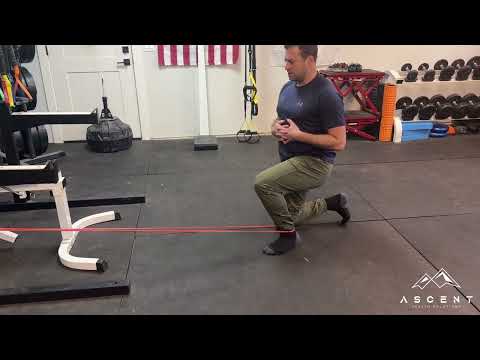 Half Kneeling Banded Hamstring Curl
