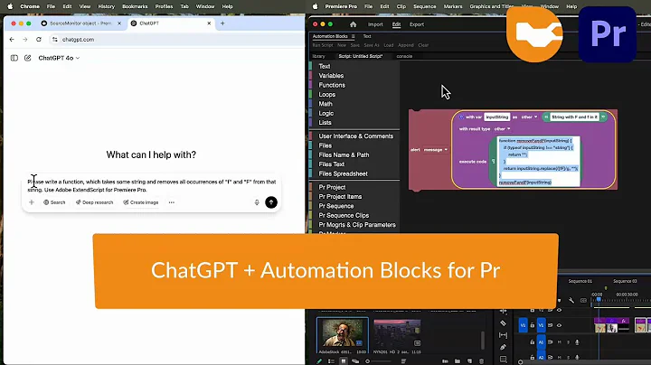 Use ChatGPT + ExtendScript in Automation Blocks for Premiere Pro