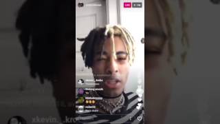 XXXTENTACION explains Punching a fan at show on IG live #LLJ