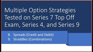 Advanced Option Strategies- Spreads and Straddles Class Replay.  Series 7 Exam Prep