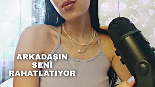 ARKADAŞIN UYKUNU GETİRİYOR😴| AĞIZ SESLERİ| TÜRKÇE ASMR