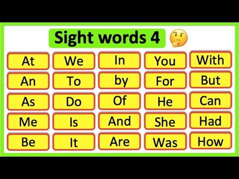 Sight words 4