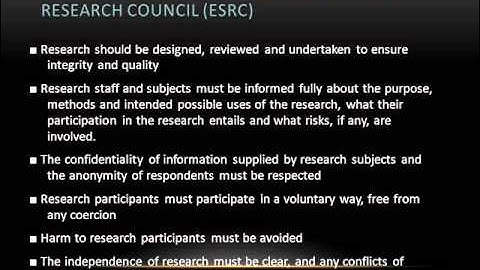 Ethical considerations in research