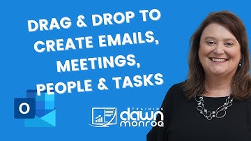 Microsoft Outlook | Drag and Drop to Create Emails, Appointments, People, Tasks