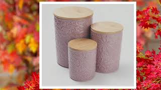 Temp-tations Classic Sculptural Set of 3 Lidded Canisters on QVC