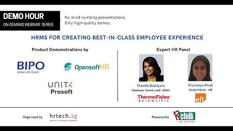 DEMO HOUR: HRMS For Creating Best-In-Class Employee Experience | BIPO | OpensoftHR  | Unit4 Prosoft