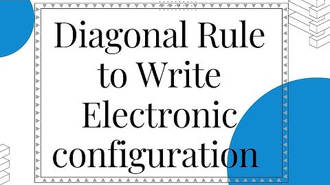 Diagonal Rule to write electronic configuration of elements.
