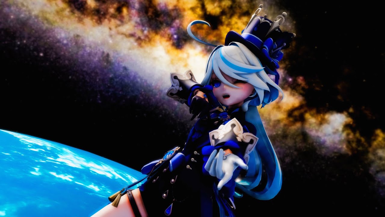 【MMD】ヒアソビ - Furina Giantess Growth Dance