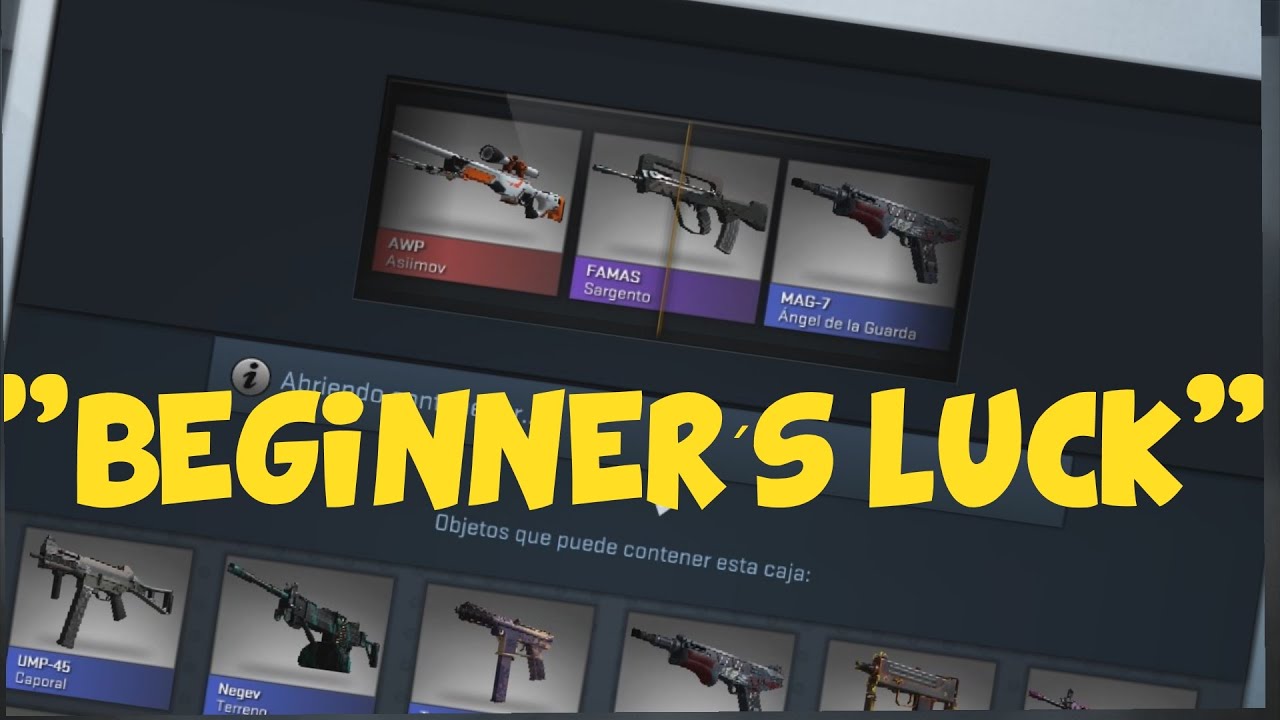 CSGO Case Opening 1 "Begginer´s Luck" YouTube
