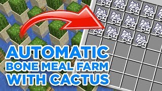 Tutorial Automatic Bone Meal Farm With Cactus Minecraft Gd Venus Youtube