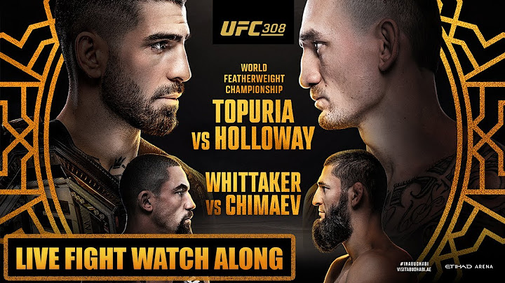 UFC 308 Ilia Topuria vs Max Holloway Live Fight Watch Along