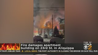 Fire Damages Apartment Building On 23rd Street In Aliquippa