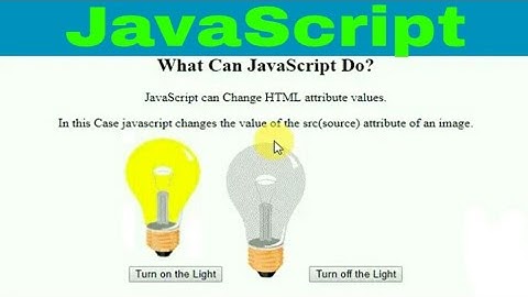JavaScript for beginners | bulb on/off using JavaScript | JavaScript can change HTML Attribute value