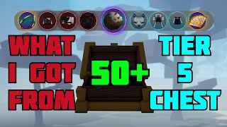 What I Got From 50  Tier 5 CHEST With MAX Droprate [Project Slayers]