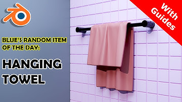 HANGING TOWEL (With Guides) - RANDOM ITEM 001 - BLENDER 3D MODELING 064