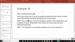 Famous Statistics - Combinatorics - Homework - Unit 5 - Example 19 - By Excel Profile