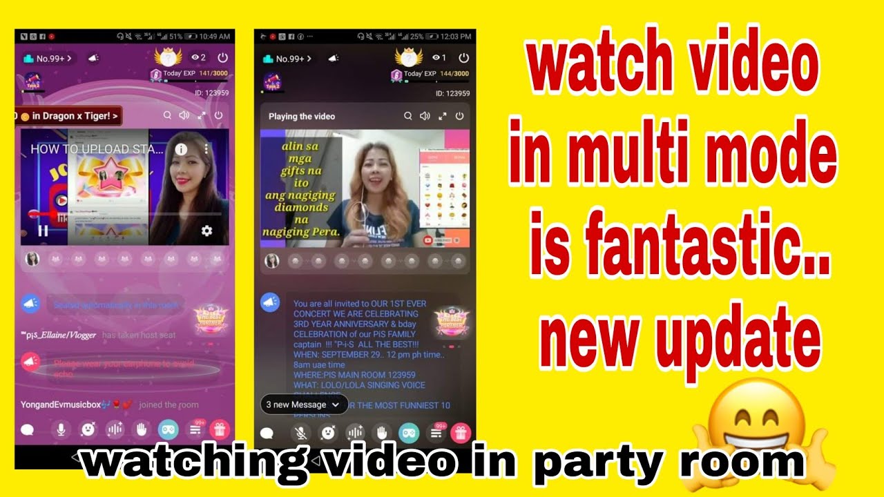 WATCHING VIDEO IN MULTI MODE ON STARMAKER APP UPDATE VERSION HOW TO ENABLE WATCH VIDEO IN