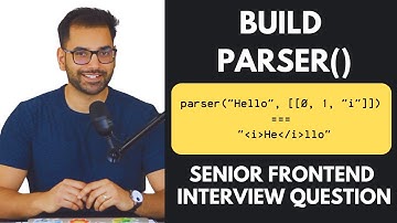 Create Parser For Rich Text Editor - Senior Frontend Engineer Interview Question