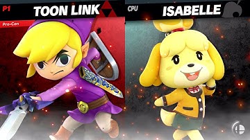 SSBU #409 - Toon Link (Me) vs. Isabelle (Level 9 CPU)