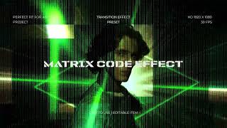 Matrix Code Effect - Elements | After Effect Template