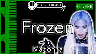 Miniatura de vídeo de "Frozen (HIGHER +3) - Madonna - Piano Karaoke Instrumental"