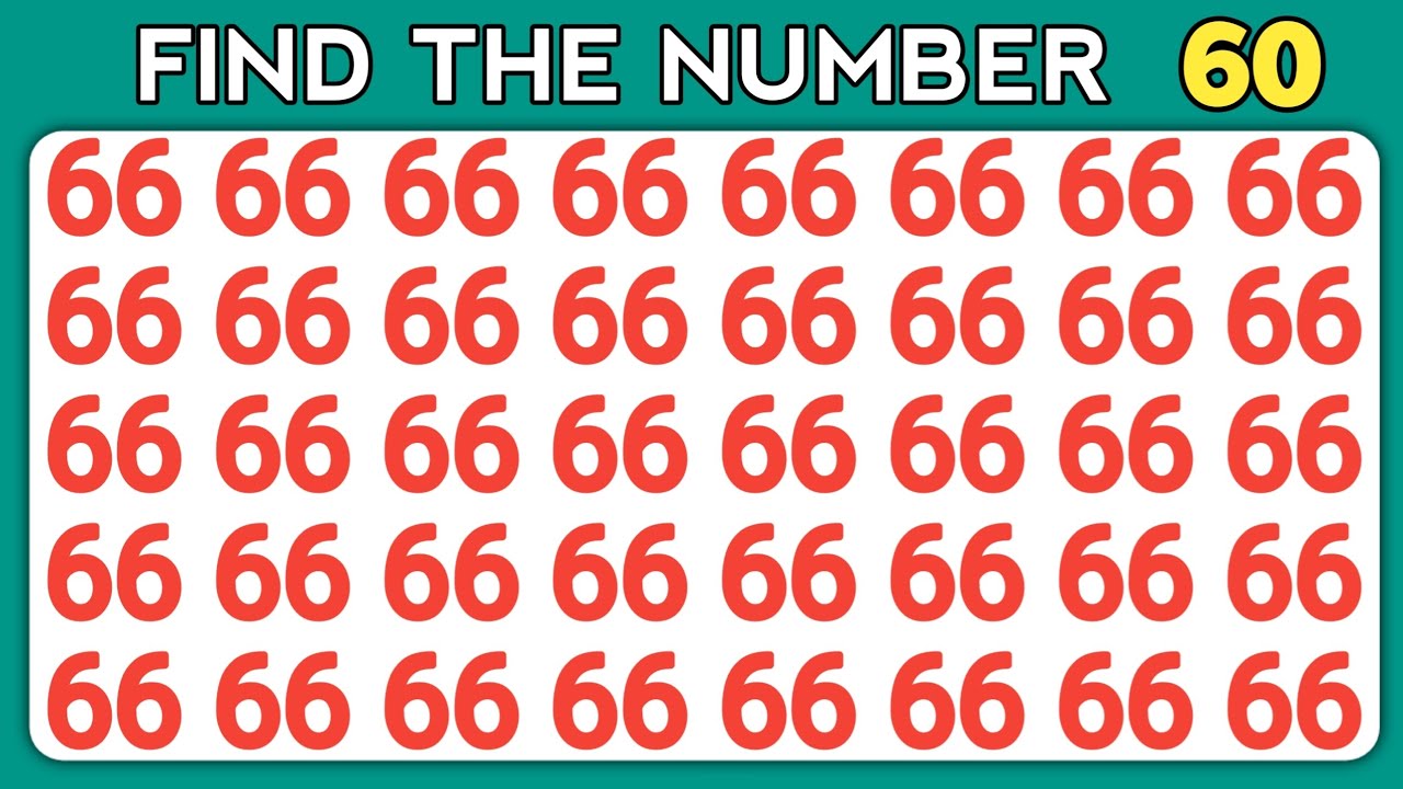 Find the Odd One Out - Can You Spot the Different Number and Letter ...