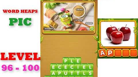 Word Heaps: Pic Puzzle Level 96 - 100 | All Answers | Walkthrough