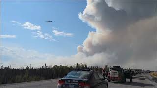 Smoke-filled skies near Yellowknife