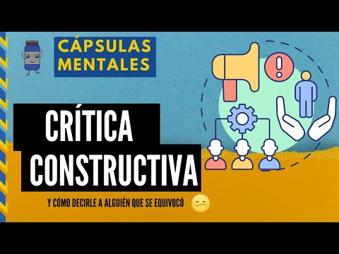 Video: ¿Cuál es un ejemplo de crítica constructiva?