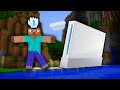 Survival minecraft running on the nintendo wii