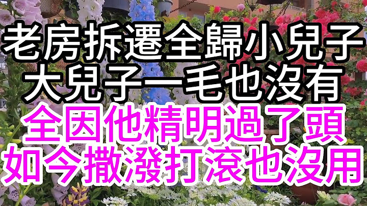 老房拆迁全归小儿子，大儿子一毛也没有，全因他精明过了头，如今撒泼打滚也没用#幸福人生#中老年频道 - 天天要闻