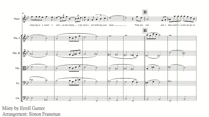 Misty but it's a string arrangment sung by a robot