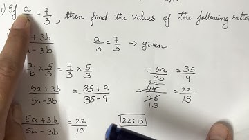 Ratio And Proportion | class 9 Maths Chapter 4 practice set 4.3 Q1 | finiding the value of a/b