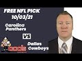 NFL Picks - Carolina Panthers vs Dallas Cowboys Prediction, 10/3/2021 Week 4 NFL Best Bet Today